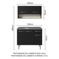 thumbnail image 3 of Cocina Integral Madesa Emilly 105cm con Tarja Marrón/Negro, 3 of 10
