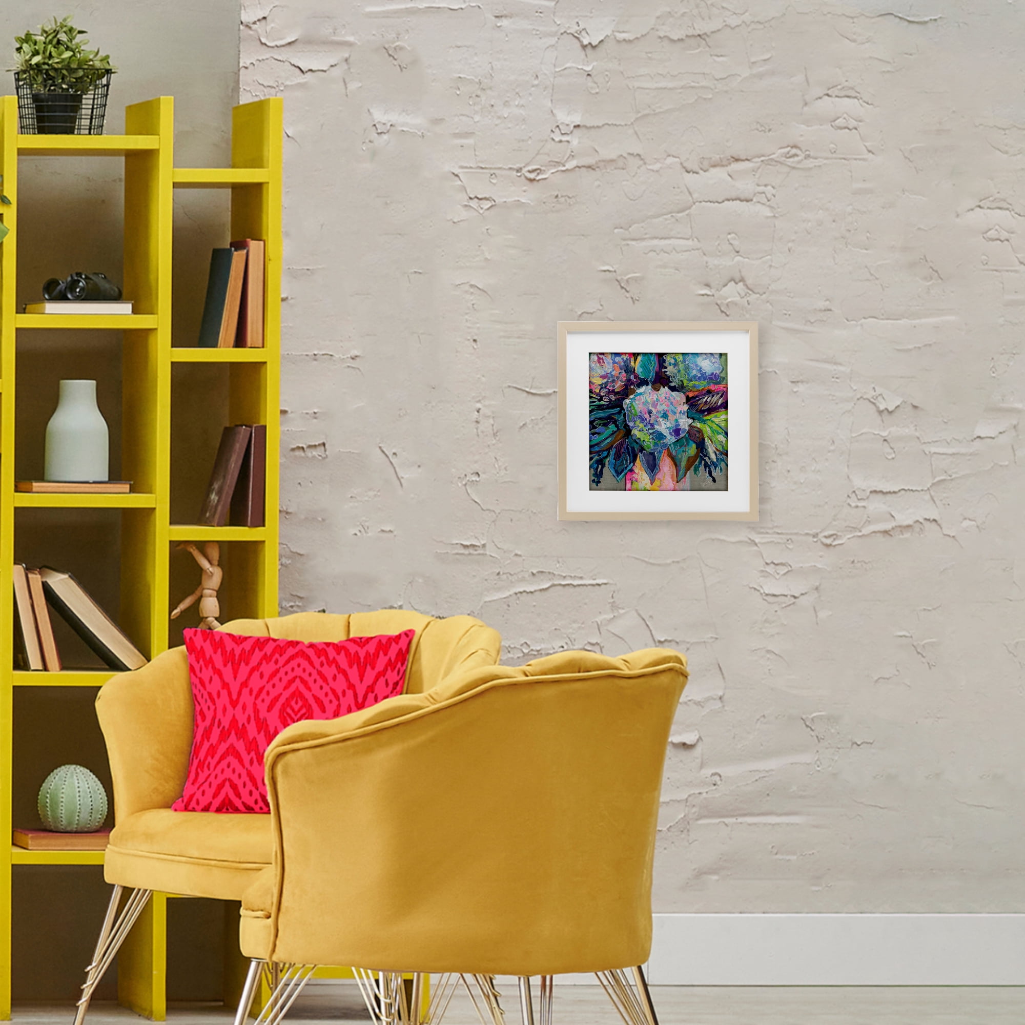Stupell Industries Love That Gives Bouquet Birch Framed Print Under Glass, design by Jeanette Vertentes