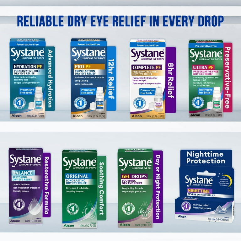 walmart eye lubricant Systane Lubricating Dry Eye Relief Eye Drops for Daily Use, 28 Vials  HSA/FSA Eligible main image 1