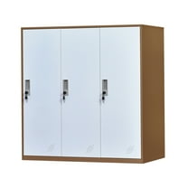 MECOLOR Small Office Metal Cabinet Locker with 3 Layer Each Door Storage for Cloth PC and Shoes,Changing Room Locker