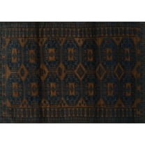 Ahgly Company Indoor Rectangle Persian Turquoise Blue Traditional Area Rugs, 7' x 10'