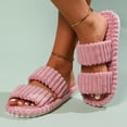 thumbnail image 7 of Agkizg Womens Fall Winter Slippers, House Slippers, Solid Color Open Toe Fuzzy House Slippers Warm Plushes Casual Indoor Winter Home Slippers, 7 of 7