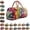 01# H, variant on Quilted Hippie Van Duffle Bag with Adjustable Strap, Medium 18-inch Bohemian Weekender Bag for Travel, Durable Polyester Quilted Carryall for Gym Yoga Dance,L