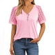 thumbnail image 2 of Tamaño Más Manga Corta Tops para Mujeres Verano Color Sólido Puff Manga Corta Suelta Moda Cuello Redondo Top, 2 of 6