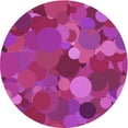 thumbnail image 1 of Ahgly Company Machine Washable Indoor Round Transitional Neon Pink Area Rugs, 5' Round, 1 of 7
