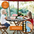 thumbnail image 5 of Sorfey Round Table Cover Fitted Picnic Tablecloth with Umbrella Hole, Black 60", 5 of 6