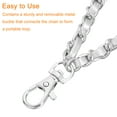 thumbnail image 5 of Uxcell Chain Strap Wristlet, 7" Hand Wrist Lanyard Leather Wristlet Strap for DIY, Silver, Silver, 5 of 7