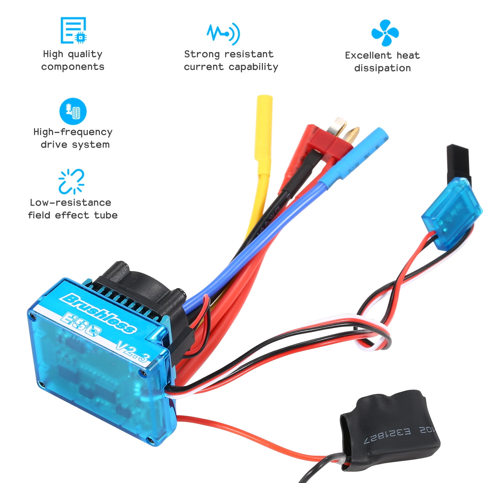 ESC,Sink Cover Combo 1 8/1 10 2300kv Motor With 3650 2300kv Motor Heat Sink Cover Esc Heat Sink And Boat Part Car And Boat 10 Remote Car Cover Combo 1 Combo 1 8/1 With 60a Esc Huiop Hxber