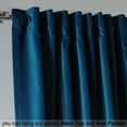 thumbnail image 4 of 3S Brother's Solid Luxury Matte Velvet Soft Curtains Set of 2 Panels Hanging Back Tap & Rod Pocket Home Décor Bedroom Kitchen Office Windows Room Darkering ( Lapis Blue-52"x84"), 4 of 6