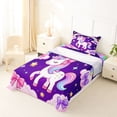 thumbnail image 5 of Erosebridal Kawaii Unicorn Kids Twin Sheet Sets,Cute Bowknot Kawaii Stars Rainbow Bedding For Girls 3-Piece, 5 of 6