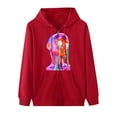 thumbnail image 4 of Abrigo con capucha para mujer, estampado de Festival, Otoño Invierno, prendas de vestir exteriores con cremallera, chaqueta holgada con capucha Punk, abrigo, sudaderas con capucha, abrigo Odeerbi ODB-2, 4 of 8
