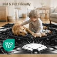 thumbnail image 4 of ODIKA 5'x7' Washable Area Rug Easy Care, Non-Shedding, Pet Friendly, Gothic Witchy Vintage Mystical Mirrored Academia Galaxy Death Moth Refined for Small Living Room, Bedroom, 4 of 7