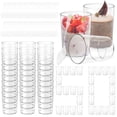 thumbnail image 2 of Wekvgz 50 Pcs Tasses à Dessert avec Cuillères 95ML Mini Tasses à Gâteau Réutilisables Tasses à Parfait Empilables Tasses à Pudding Tasses de Service pour Dessert Mousse Pudding Yaourt Collations, 2 of 11