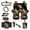 Brown Horse Floral, variant on Renewold Car Seat Cover Set 14 PCS, Steering Wheel Seat Belt Rear View Mirror Gear Shift Knob Center Console Cover Coaster Trash Can for St. Patrick's Day Decor, Frog Leprechaun Hat Green Clover