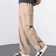 thumbnail image 4 of Diufon Men's Cargo Pants Casual Wide Leg Long Sweatpants Outdoor Hiking Drawstring Tracksuit Pants with Pockets, 4 of 4