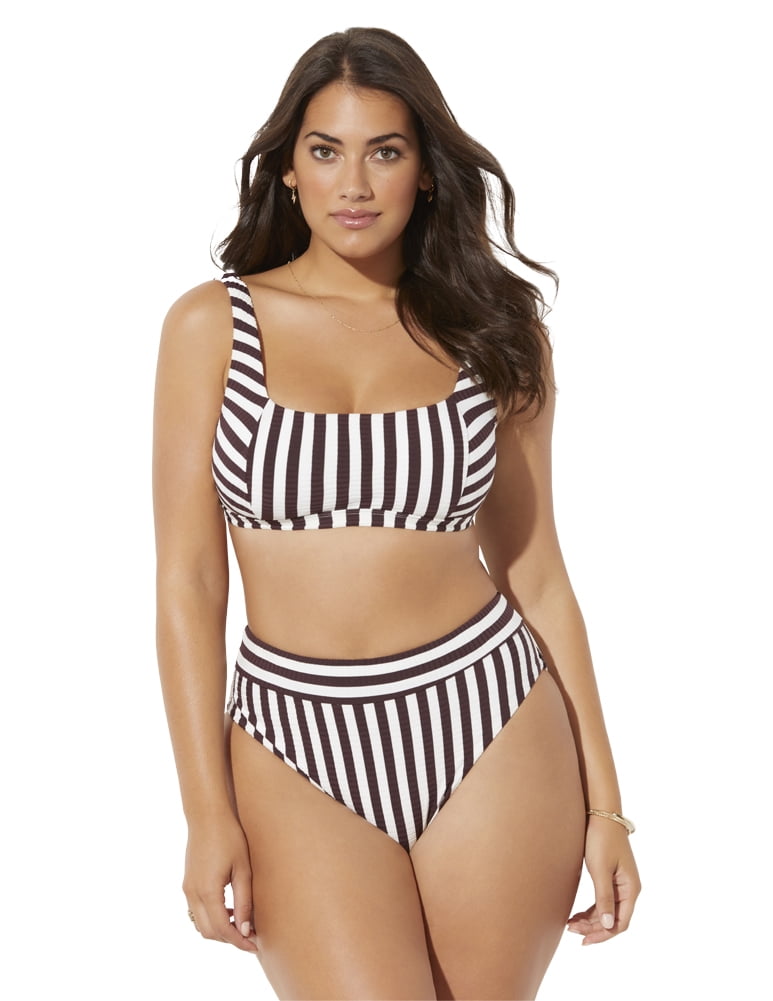 square neck bathing suit
