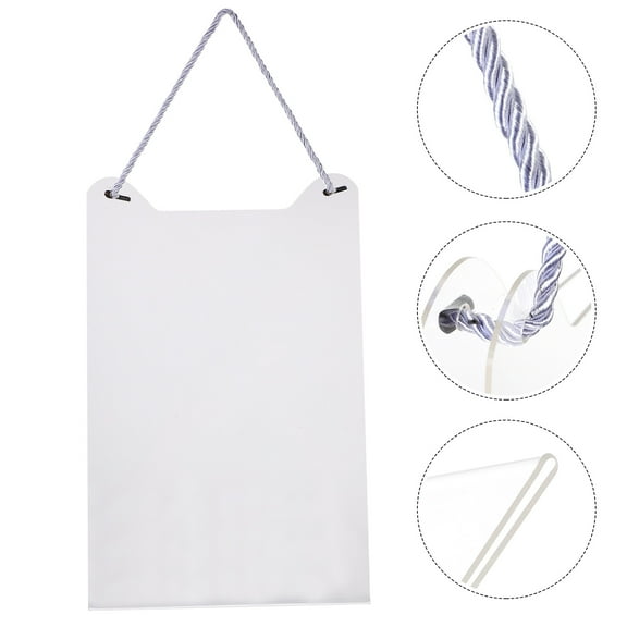 OUNONA Transparent Acrylic Hanging Price Tag Holder for Supermarket Signage