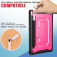 thumbnail image 4 of Dteck Case for iPad 10.2" 8th Generation (2020 Released) ,Shockproof 3-Layer Protection Rubber iPad 7th Gen 10.2" 2019 Cover Shoulder Strap Hybrid PC Kickstand Case Without Screen Protector,Rose, 4 of 7