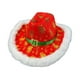 thumbnail image 4 of Sombrero de vaquero navideño, elegante accesorio de disfraz occidental para fiesta temática de carnaval. Flores doradas, 4 of 8