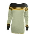 thumbnail image 5 of Ashirexll Pullover Sweaters for Women Winter Sweaters Striped Color Matching Pullover Sweater Long Sleeve Comfortable, 5 of 6
