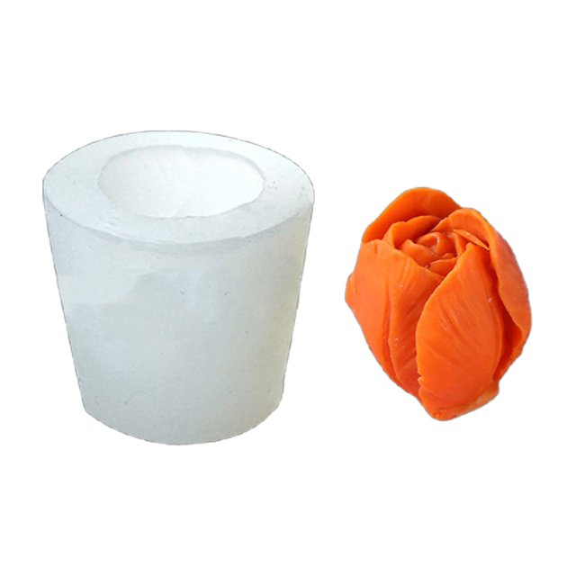 Techinal 3D Flower Shape Candle Mold Silicone Soap Making Mould Fondant Cake Chocolate Decorating DIY Baking Tools
