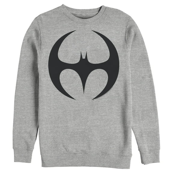 Men's Batman Logo Modern Wing Curve  Sweatshirt Athletic Heather 2X Large