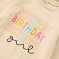 thumbnail image 6 of Icvfdpl Girls Fashion Tops Toddler Birthday Letter Printing Casual Round Neck T Shirt Sweatshirt Long Sleeved Top Children'S Clothing Dailywear, 6 of 7