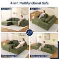 thumbnail image 6 of 108" Cloud Couch Modular Sectional Sofa, Deep Seat Corduroy L-Shaped Couch with Chaise Lounge, No Assembly Required Upholstered Sectional Sofa for Living Room Apartment (Green, Left Facing Chaise), 6 of 9