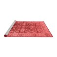 thumbnail image 2 of Ahgly Company Machine Washable Indoor Square Oriental Red Industrial Area Rugs, 7' Square, 2 of 4