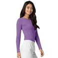 thumbnail image 5 of ADAR UNIFORMS 3 Pack Women's Comfort Long Sleeve T-Shirt/Underscrub Tee - 2903 - Heather Purple - 3X, 5 of 7