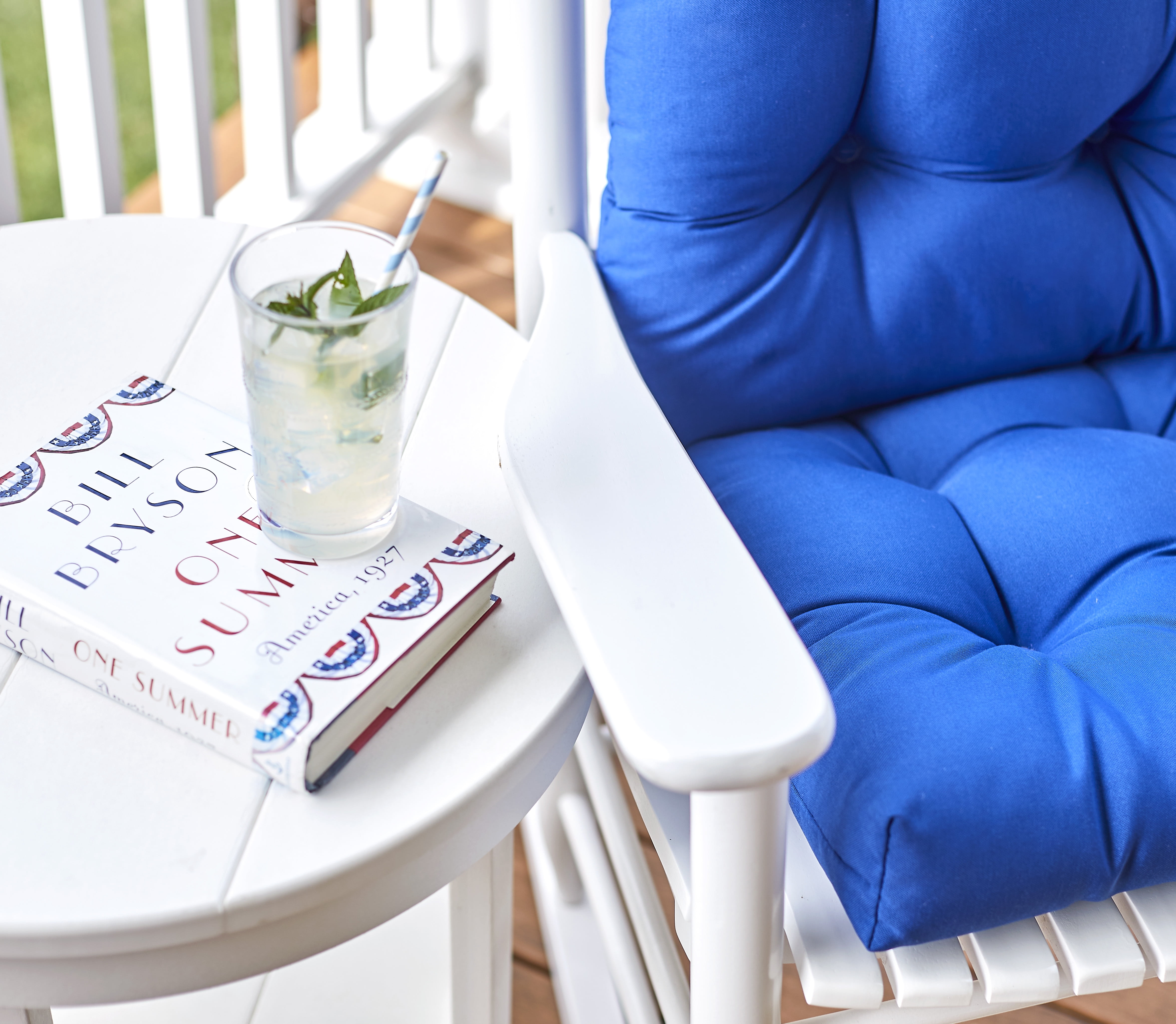 Porch rocker online cushion set