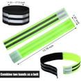 thumbnail image 2 of 16 Pcs Bandes Réfléchissantes Haute Visibilité pour Marche Nocturne, Cyclisme et Course (Noir & Vert), 2 of 7