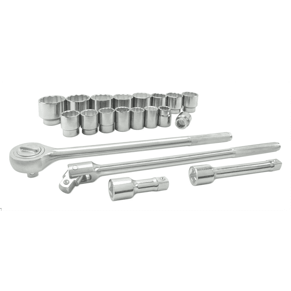 TITAN 21pc Metric 3/4in Dr Socket Set