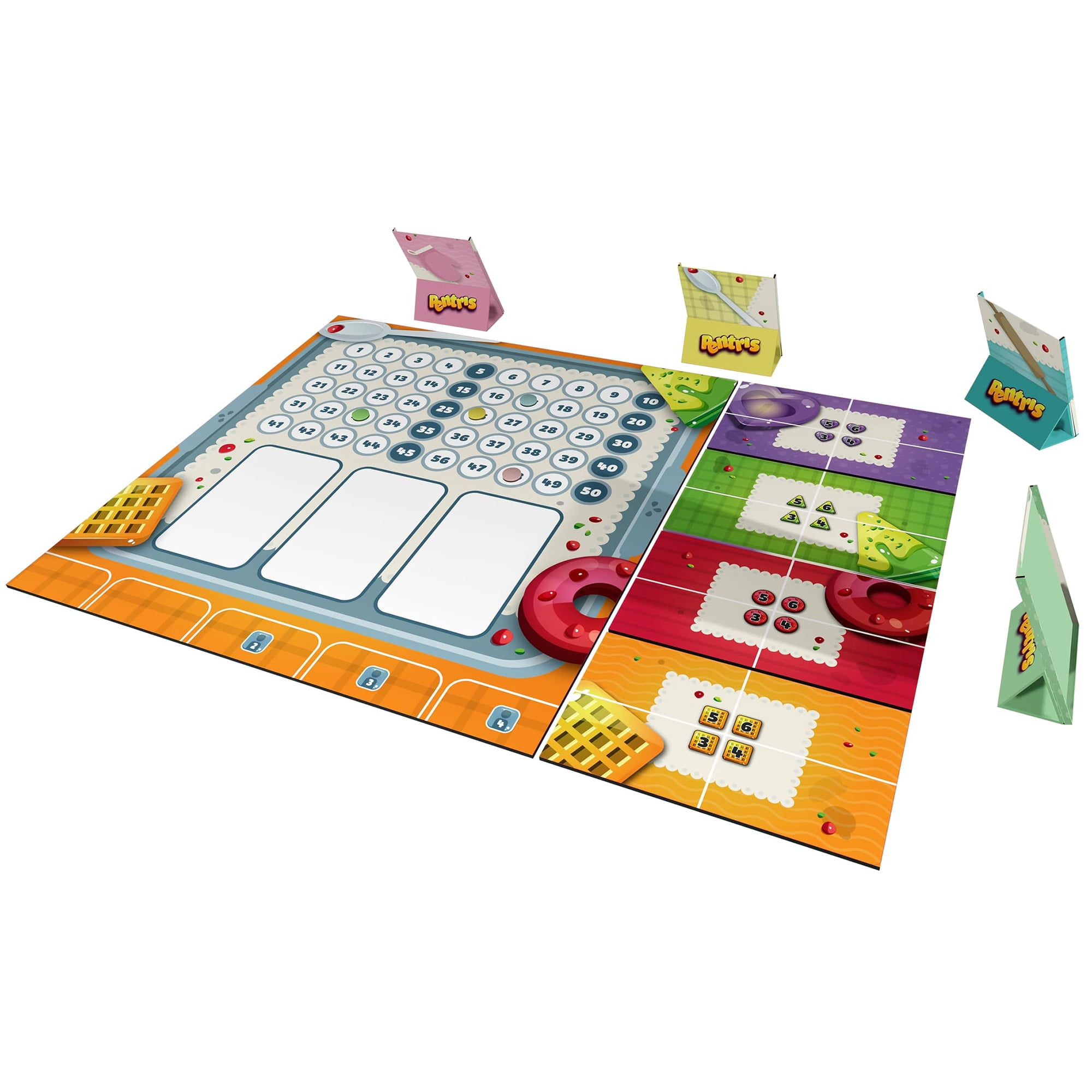 Pendragon Game Studio: Pentris - Abstract Strategy Board Game, Puzzle Real-Time Game, Treats Theme Piece Laying, Family Ages 8+, 2-4 Players, 30 Min