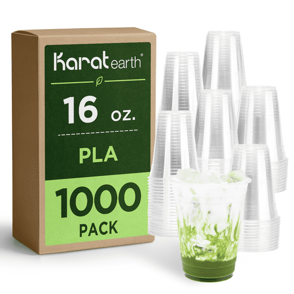 Karat Earth 16oz PLA Eco-Friendly Cups (98mm) - 1,000 pcs, KE-KC16