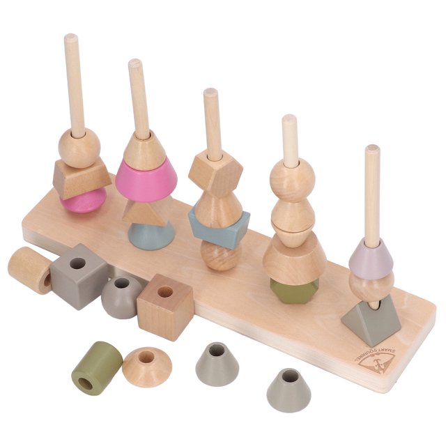Juguete de forma de clasificación de pila juego de combinación de pila de bordes redondos para niños para guardería ANGGREK Otros