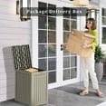 thumbnail image 5 of Decksplore Package Delivery Box for Outside with Sign, 55 Gallon Storage with Lockable Secure, Large Double Wall Resin Outdoor Package Delivery Waterproof Brown, 5 of 7