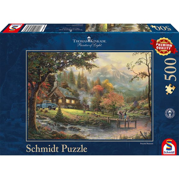 Schmidt Spiele Jigsaw Puzzle 58465 - Thomas Kinkade, Idyll on the River, 500 piece jigsaw puzzle
