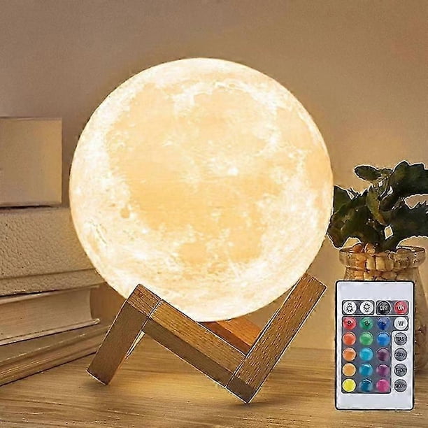 16 Colors Moon Lamp - Home Decor, Moon Light with Brightness Control, LED Night Light, Mothers Day Gift Birthday Gift