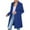 Blue, variant on Women's 2025 Longline Lightweight Jacket with Lapel Pockets Loose Fit Comfortable Outerwear for Spring Fall Season M Size Light Blue