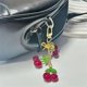 thumbnail image 4 of Fashionable Cherry Key Ring Purse Decoration Everyday Use Fruit Shape Keychain Fashionable Women Handbag Accessory, 4 of 4