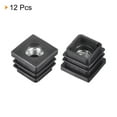 thumbnail image 3 of Uxcell 12 Pack Inserts for Square Tubes with M8 Thread, for 0.98"x0.98" OD Square Tube Furniture Leg Plug, 3 of 6