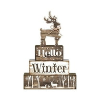 Deeceymbur Tiered Tray Set Christmas Tables Decor Vintage Holiday Centerpiece Gift for Home Festive Display Multiple Styles