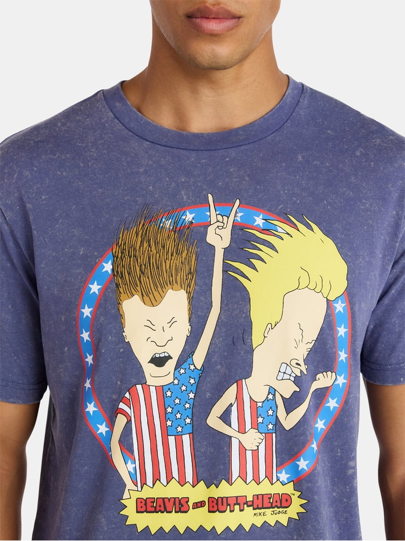 Beavis and Butt-Head Men's & Big Men's Americana Graphic Tee