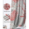 thumbnail image 3 of Red Coastal Shells Blackout Curtains for Bedroom Living Room Darkening Curtains 63 Inches Long Vintage Nautical Conch Coral Starfish Window Curtain 2 Panels Set Window Treatment Drapes 52"x63", 3 of 9