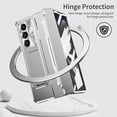 thumbnail image 5 of Dteck Case for Samsung Galaxy Z Fold 6,Shockproof Electroplating Case Built-in Screen Protector Hinge Protection Kickstand Full Body Cover,Clear, 5 of 7
