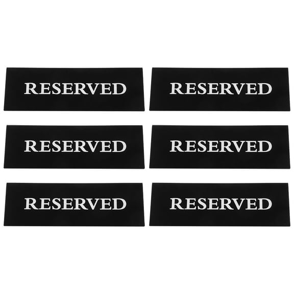MLINS 6 Pcs Reserved Signs for Wedding Chairs Tel Card Prompt Banquet