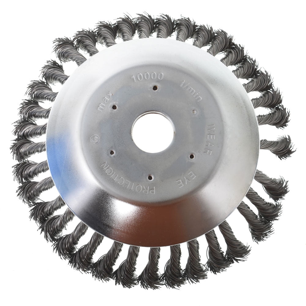 SEBLAFF 8" Weed Brush Steel Wire Trimmer Wheel Garden LawnMower Grass