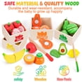 thumbnail image 4 of Juego de comida de madera ATOYUS para niños pequeños de 1 a 3 años con almacenamiento, 4 of 7