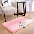 thumbnail image 4 of Junovo Fluffy Bedroom Rug Plush Fuzzy Rugs for Kids Room Living Room, Soft Shaggy Nursery Rug Furry Floor Carpet,2'x3',Pink, 4 of 7